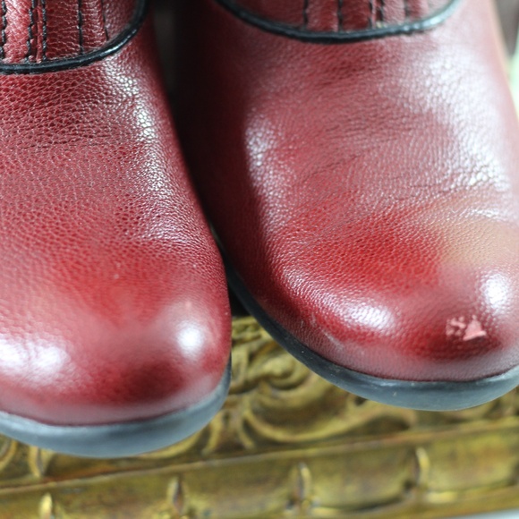 Fly London Red Leather Ankle Boots - Picture 7 of 16